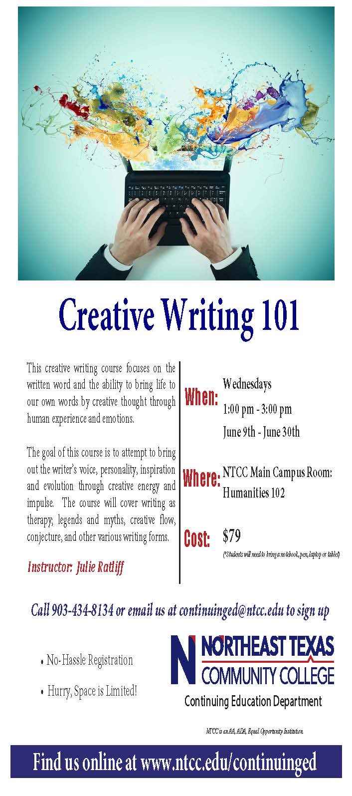 Creative Writing 101 Northeast Texas Community College